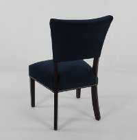 Ink Blue Velvet Upholstered Dining Room Chair - Parsons-2