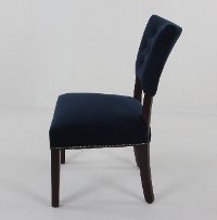 Ink Blue Velvet Upholstered Dining Room Chair - Parsons-3