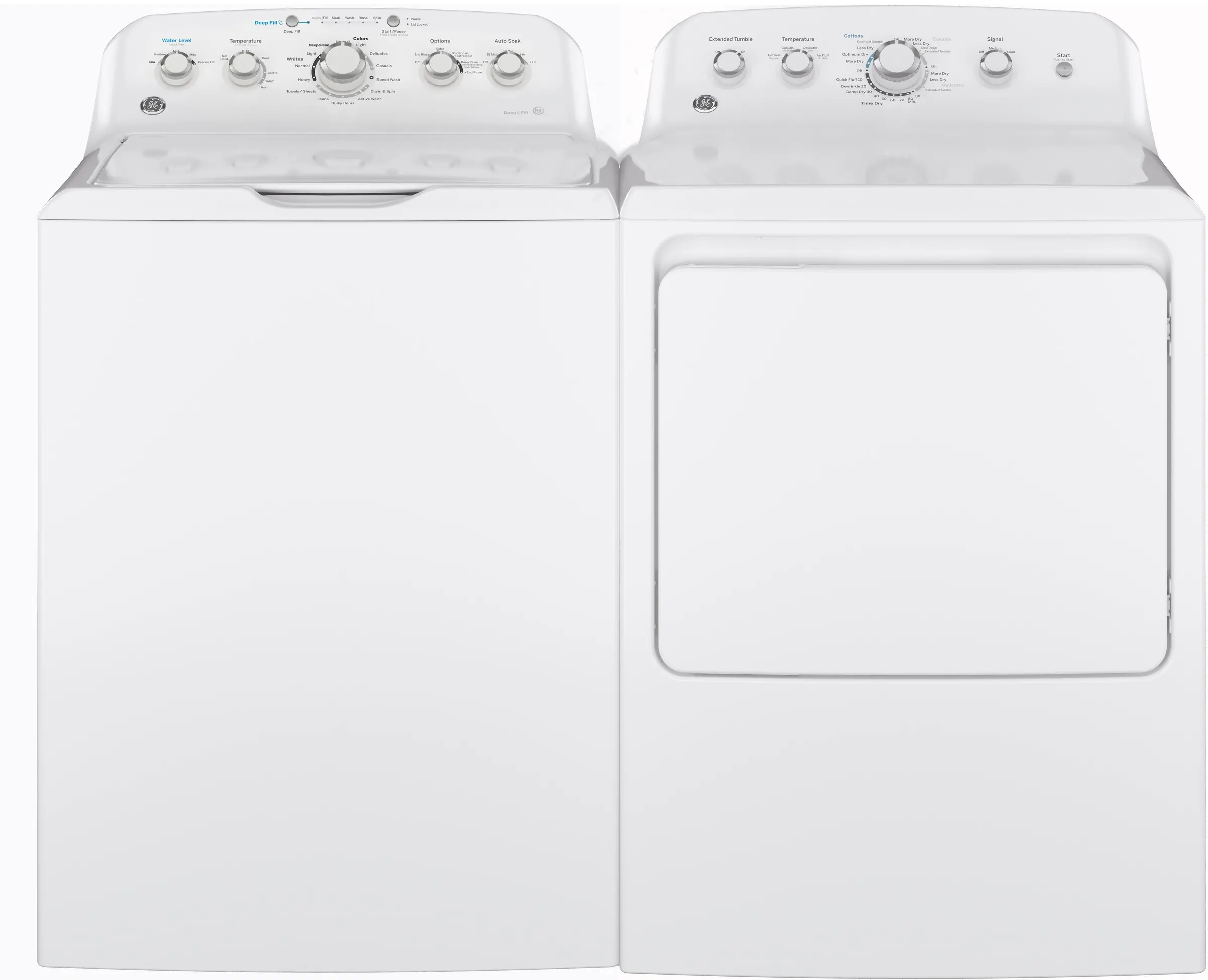 KIT GE 14 Cycle Top Load Washer and Electric Dryer Pair - White-1
