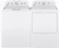 KIT GE 14 Cycle Top Load Washer and Electric Dryer Pair - White