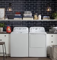 KIT GE 14 Cycle Top Load Washer and Electric Dryer Pair - White-2