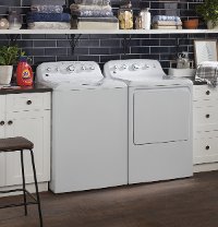 KIT GE 14 Cycle Top Load Washer and Electric Dryer Pair - White-3