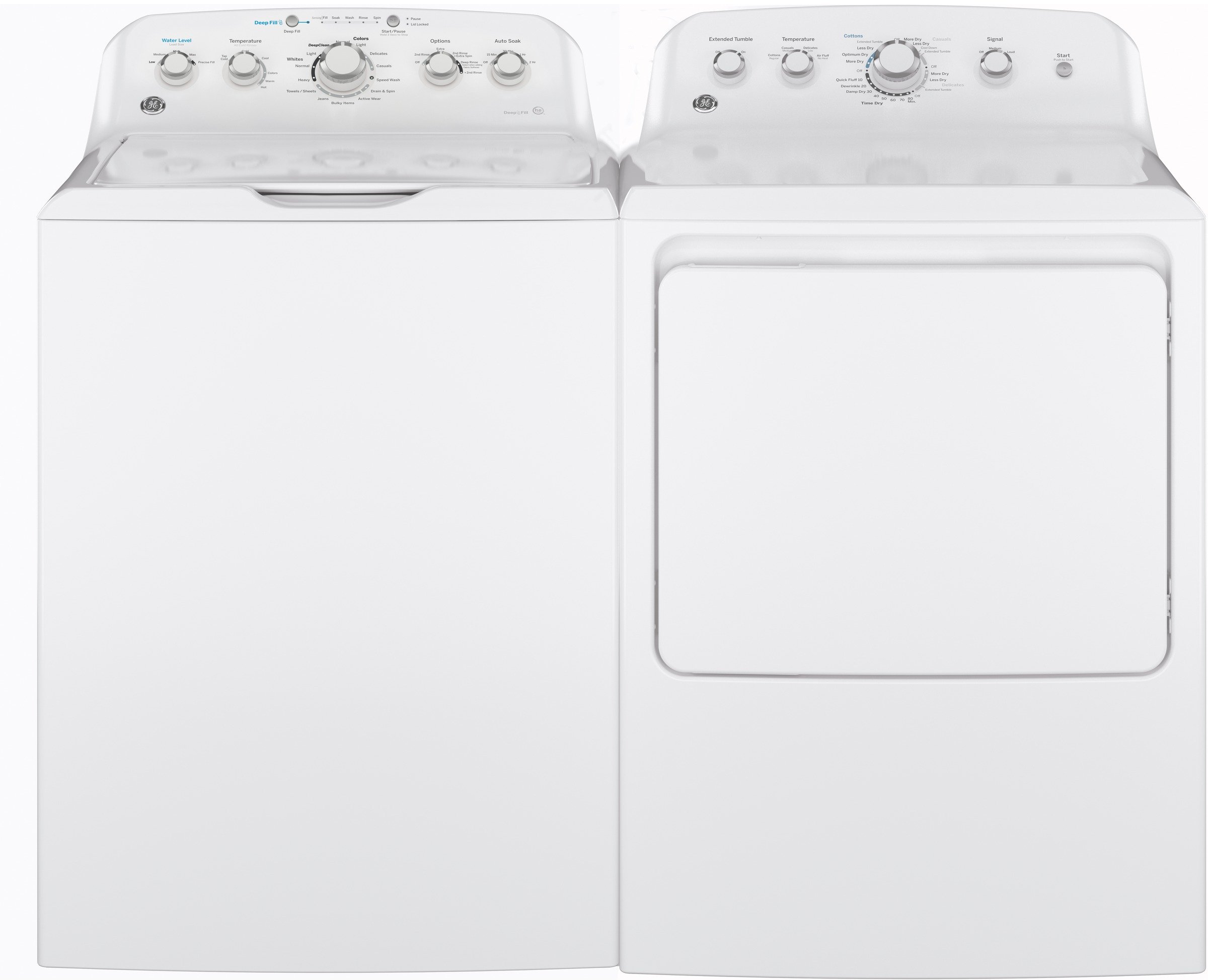 KIT GE 14 Cycle Top Load Washer and Gas Dryer Pair - White-1