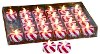 Set of 24 Mini Red and White LED Candles