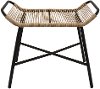 Natural Color Stool with Black Metal Legs