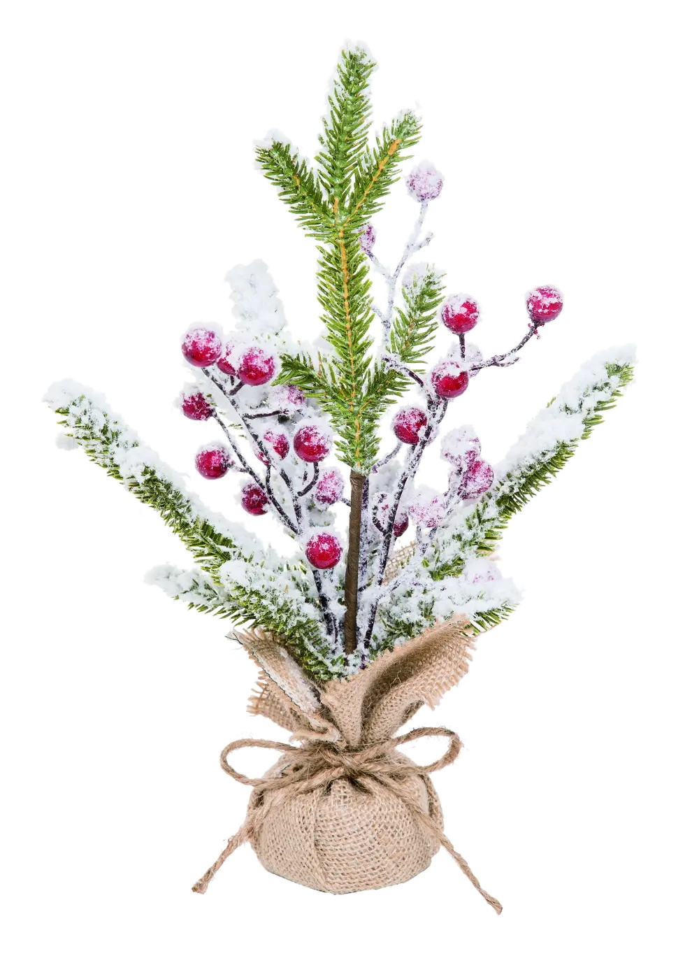 12 Inch Frosted Tree with Berries-1