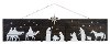 Dark Brown and White Nativity Scene MDF Wall Decor