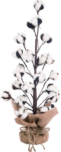 24 Inch Faux Cotton Tree Arrangement