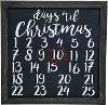 Multi Color Wood Christmas Countdown with Magnetic Wreath