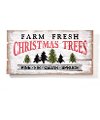Wooden Multi Color Farm Fresh Christmas Trees Sign
