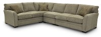 Casual Taupe Gray 4 Piece Sectional Sofa - Scorpio