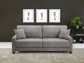 Winston Ella Mushroom Gray Drop Back Queen Convertible Sofa Bed