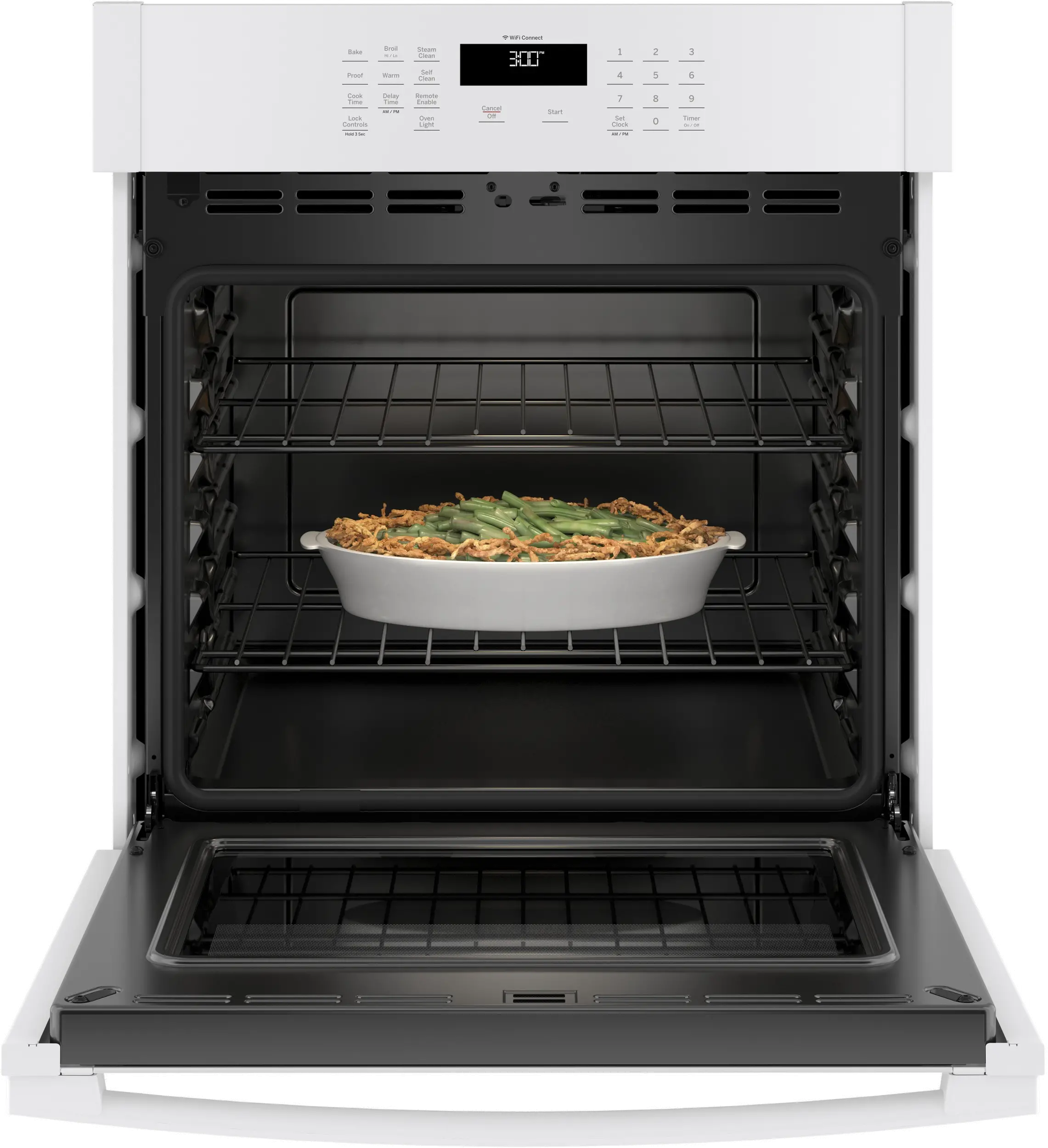 JKS3000DNWW GE 27 Inch Smart Single Wall Oven - 4.3 cu. ft. White-2