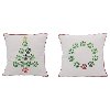 Sequin Pawprint Red and Green Holiday Throw Pillow