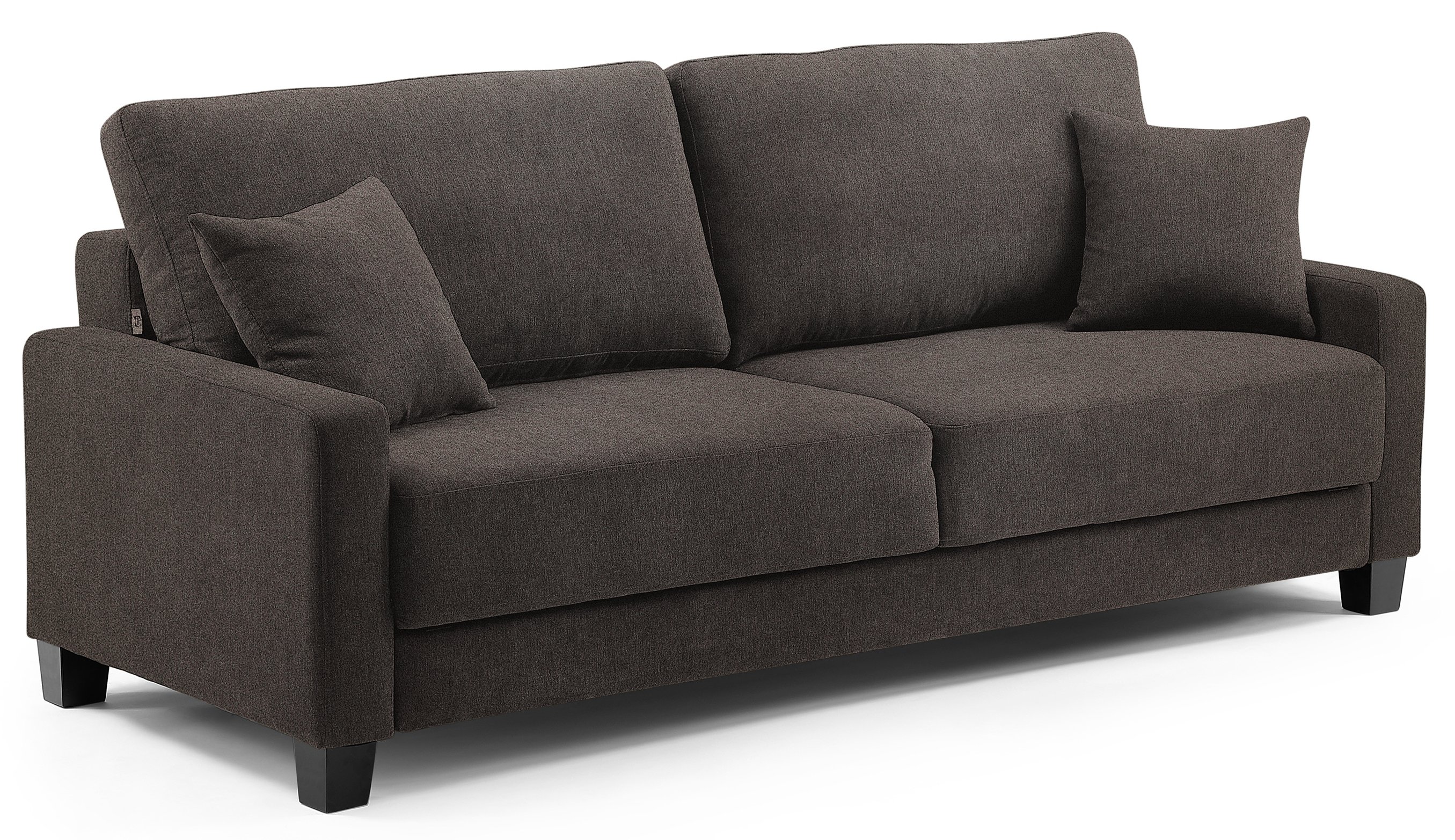 Ella Slate Gray Drop Back Convertible Queen Sofa Bed - Winston-3