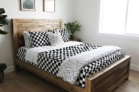 Beddy's Full Black and White Checkerboard Bedding Collection