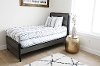 Beddy's Twin Gray Striped Farmhouse Bedding Collection