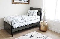 Beddy's Twin Gray Striped Farmhouse Bedding Collection