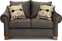 Casual Contemporary Seal Gray Loveseat - Rialto