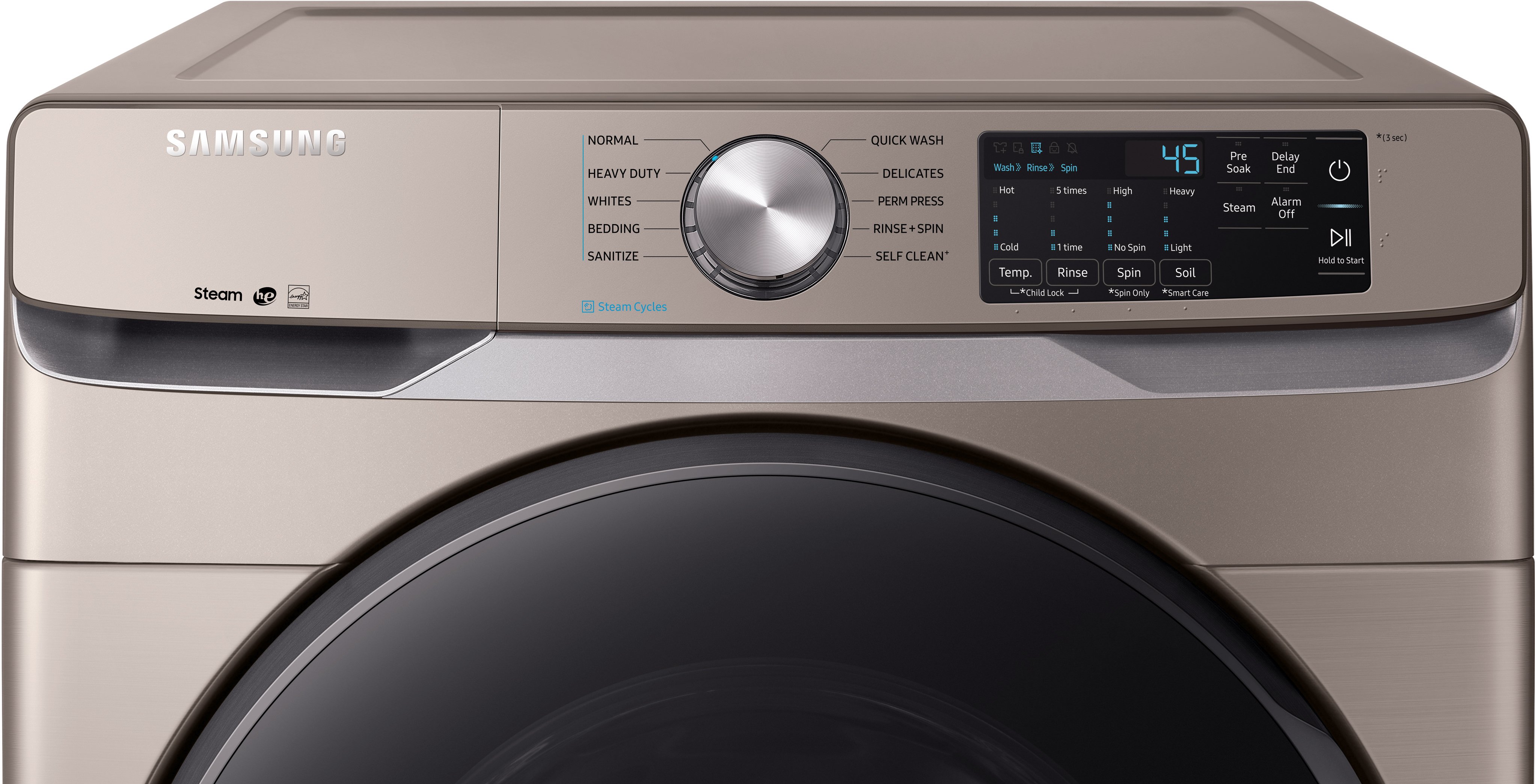 WF45R6100AC Samsung Front Load Washer - 4.5 cu. ft. Champagne-4