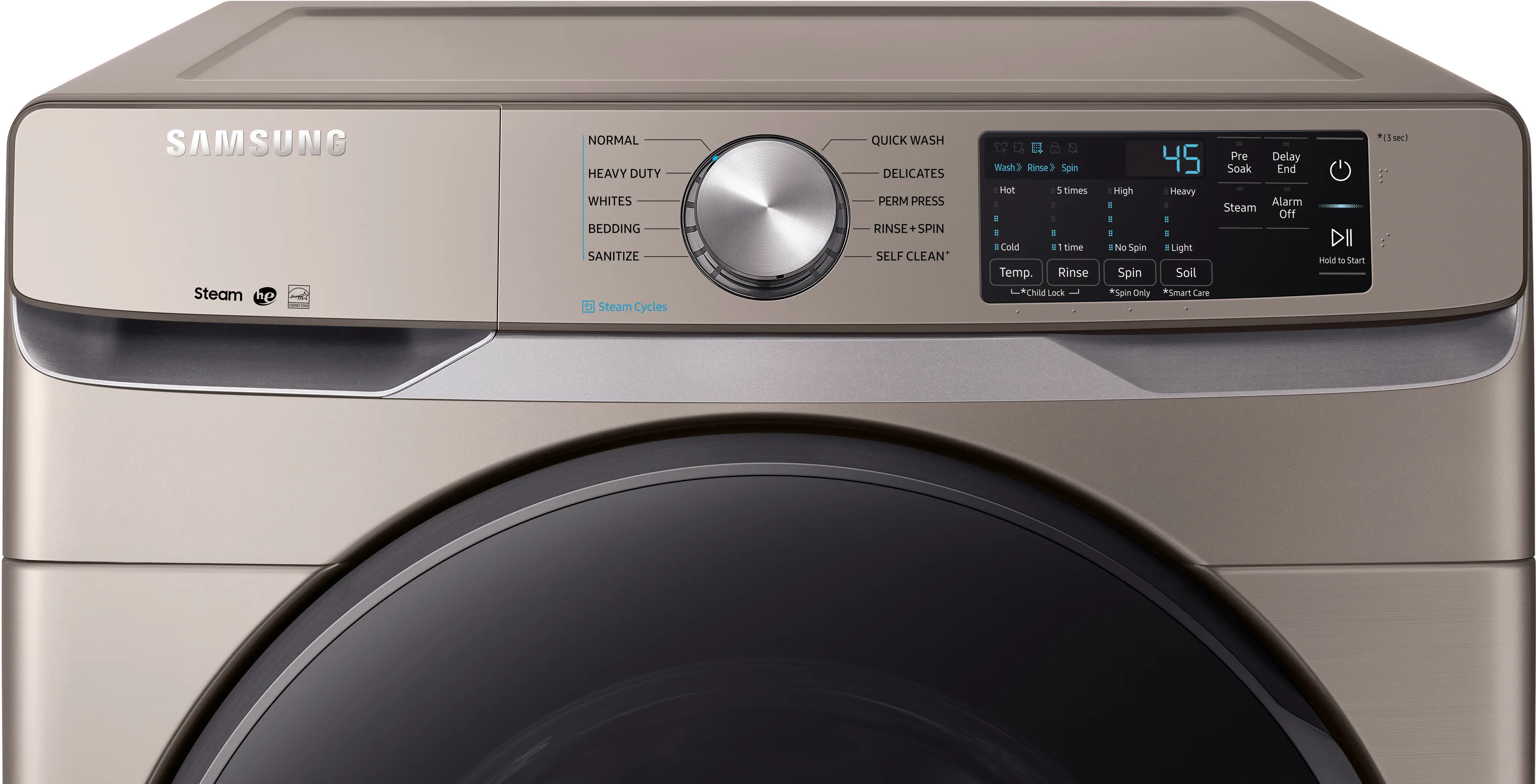 WF45R6100AC Samsung Front Load Washer - 4.5 cu. ft. Champagne-4