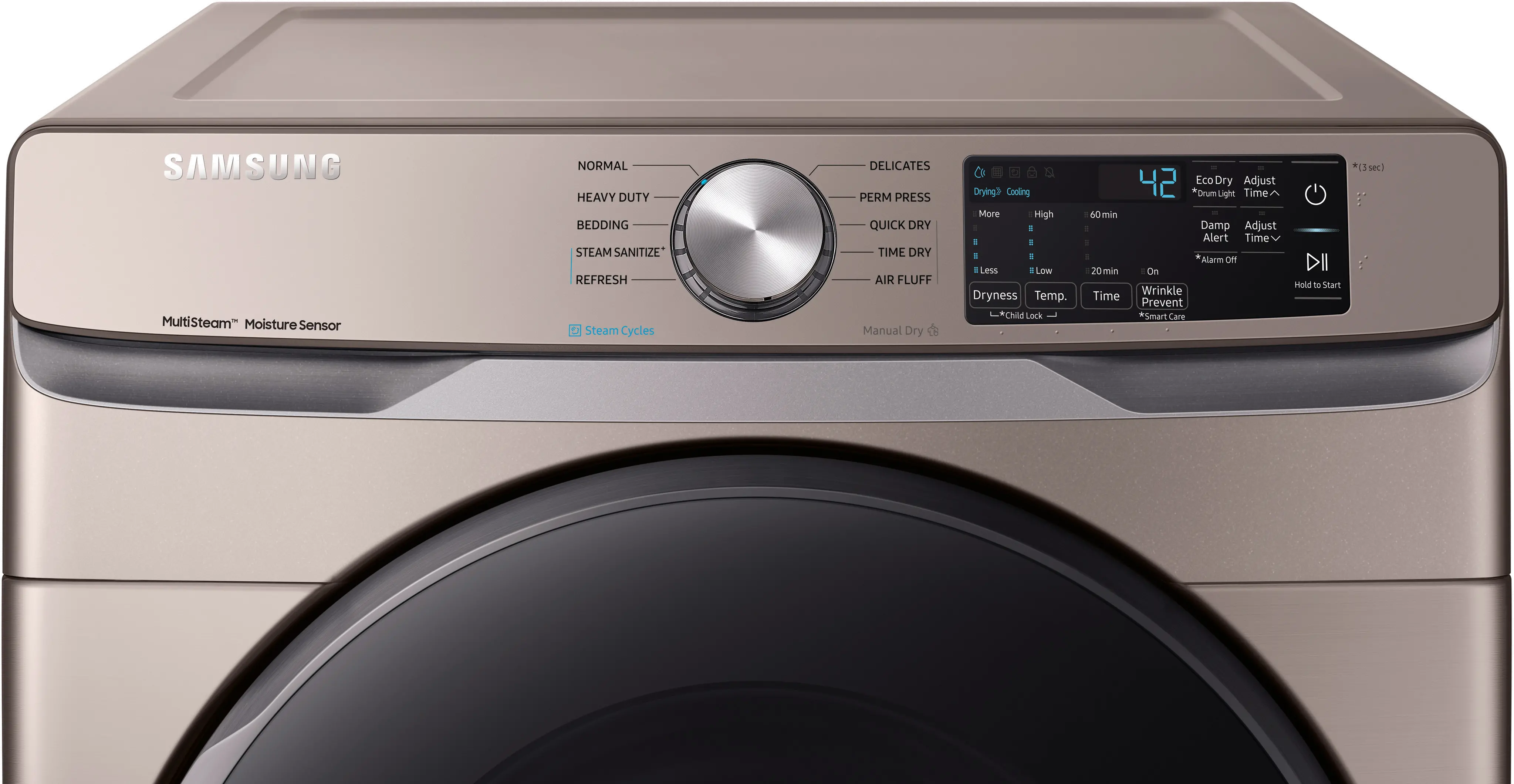 DVE45R6100C Samsung Steam Sanitize+ Dryer - 7.5 cu. ft. Champagne-4