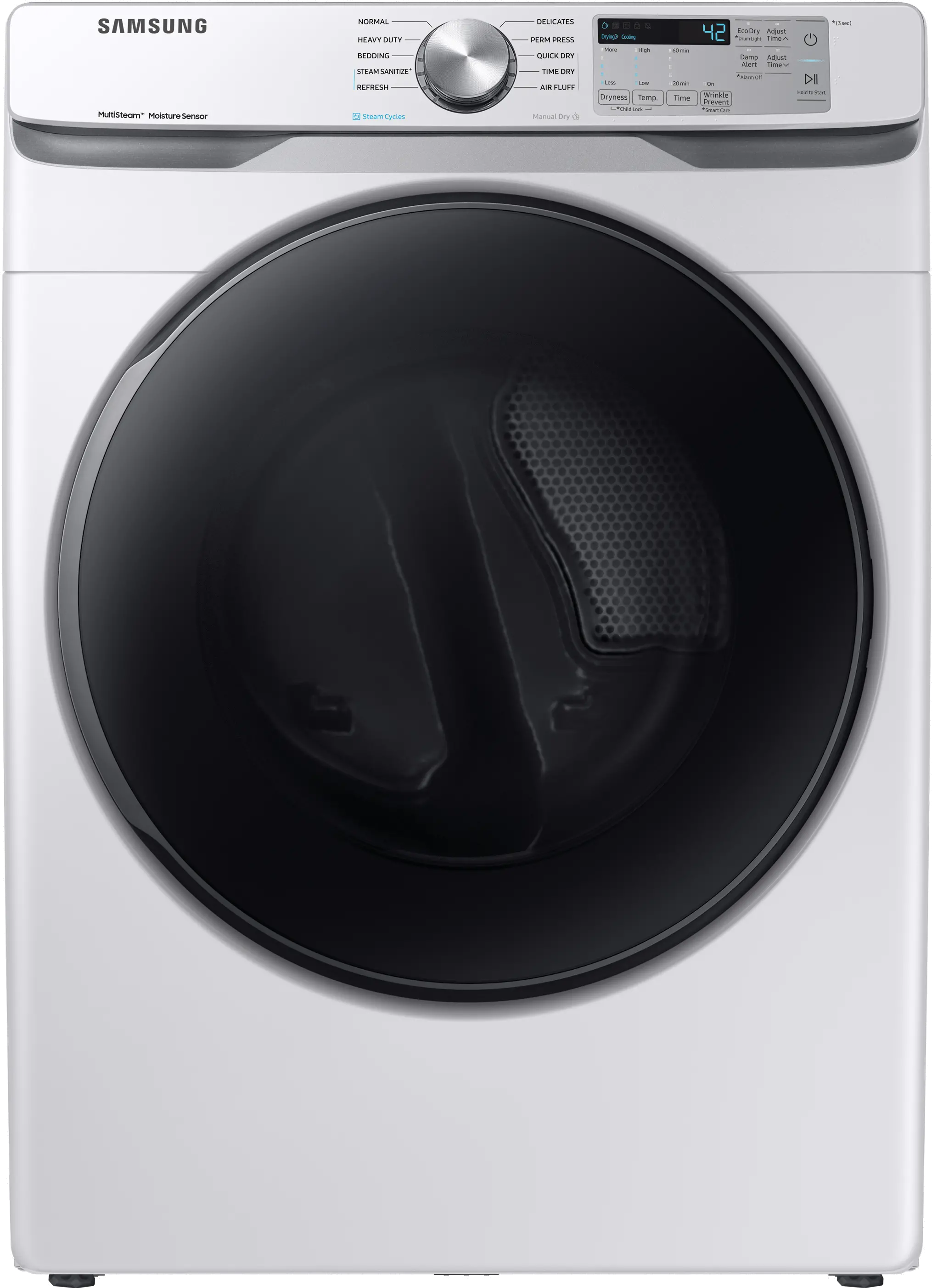 DVE45R6100W Samsung Electric Dryer Steam Sanitize+ - 7.5 cu. ft. White-2