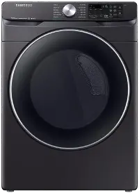 DVE45R6300V Samsung Steam Sanitize+ Electric Dryer - 7.5 cu. ft. Black Stainless Steel