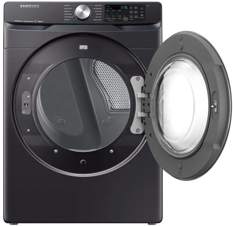 DVE45R6300V Samsung Steam Sanitize+ Electric Dryer - 7.5 cu. ft. Black Stainless Steel-2