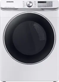 DVE45R6300W Samsung Front Control Electric Dryer with Bixby - 7.5 cu. ft. White