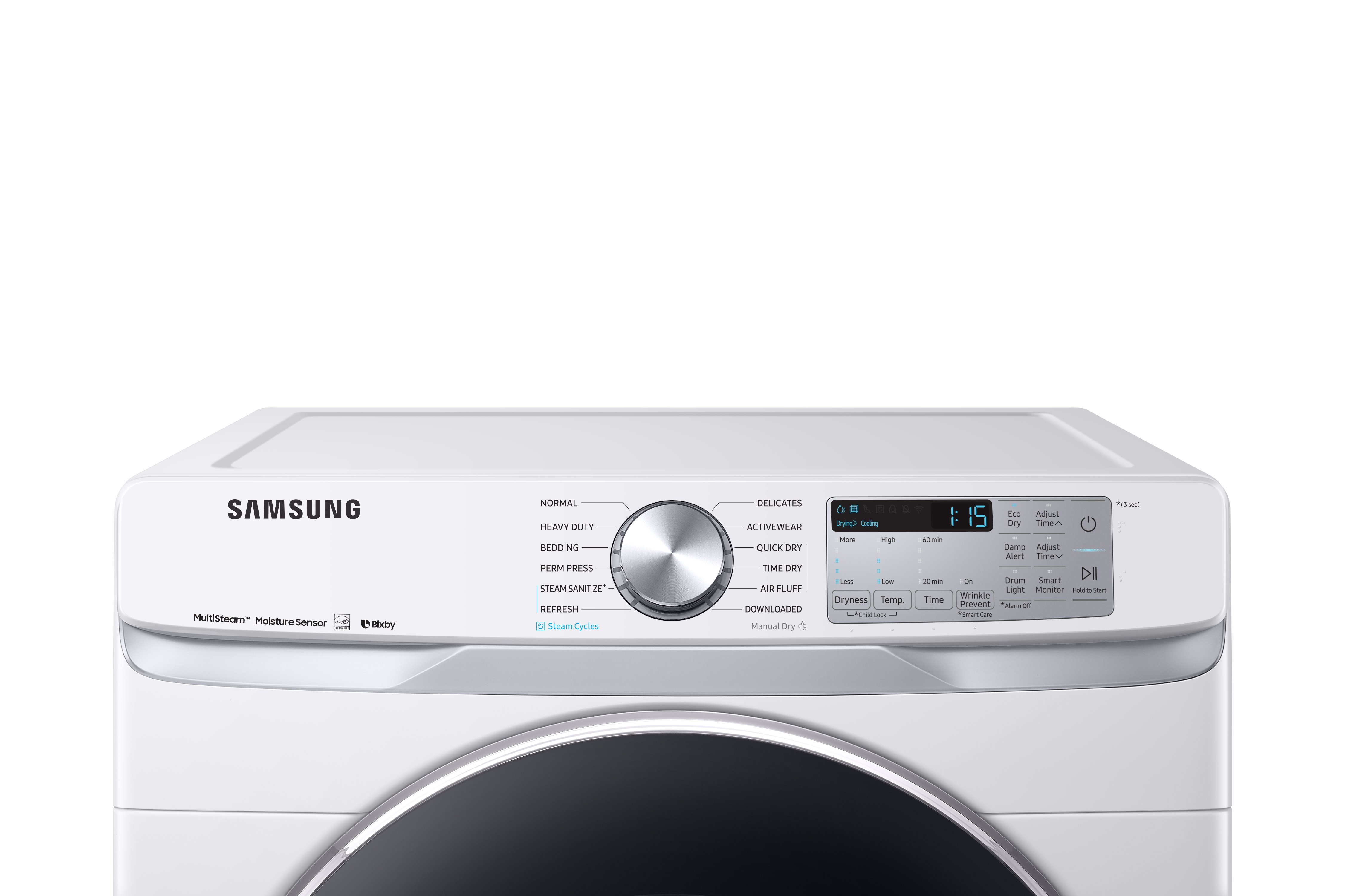 DVE45R6300W Samsung Front Control Electric Dryer with Bixby - 7.5 cu. ft. White-5