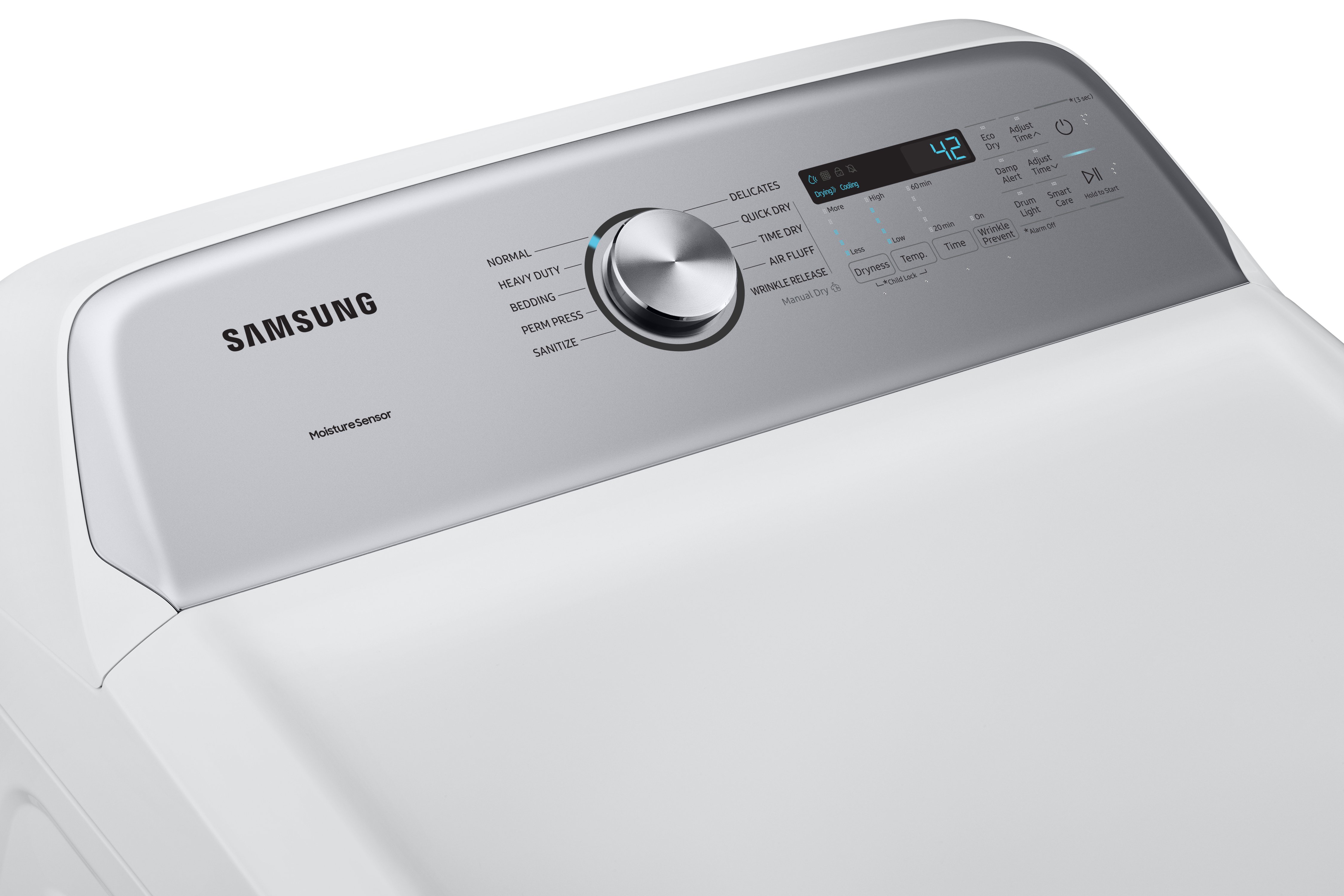DVE50R5200W Samsung Sensor Dry Electric Dryer - 7.4 cu. ft. White-5