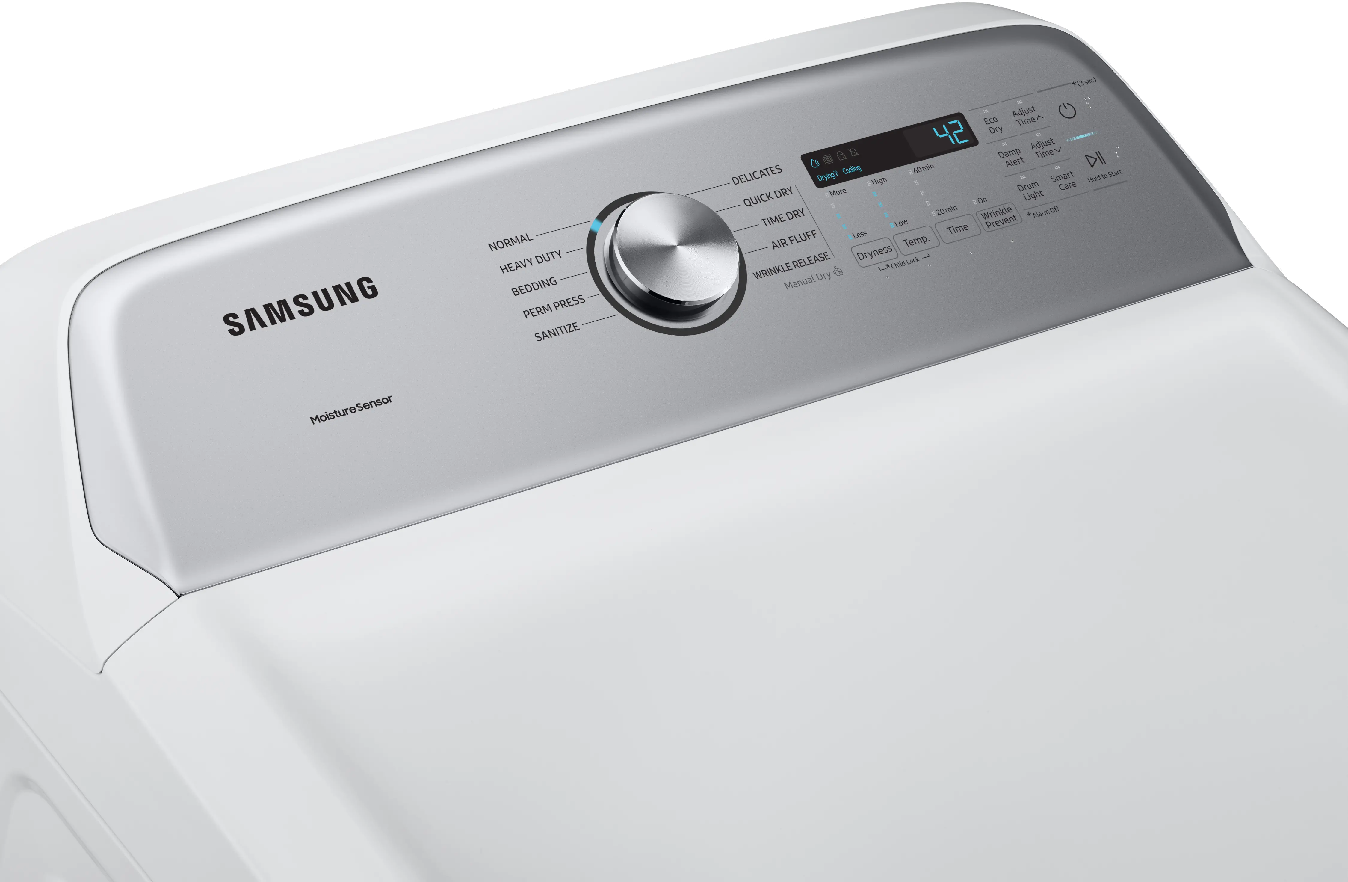 DVE50R5200W Samsung Sensor Dry Electric Dryer - 7.4 cu. ft. White-5