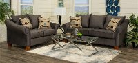 Contemporary Seal Gray 2 Piece Living Room Set - Rialto