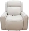 Clearance Stratus White Leather-Match Glider Recliner