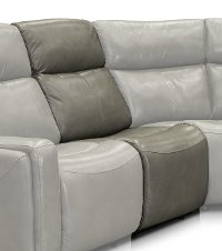 Slate Leather-Match Armless Chair - Stratus