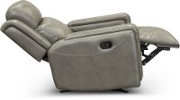 Contemporary Slate Gray Leather-Match Glider Recliner - Stratus-3