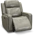 Stratus Slate Gray Leather-Match Glider Recliner