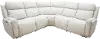 Clearance Stratus Ice White Leather-Match Power Reclining Sectional