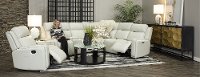 Ice White Leather-Match Power Reclining Sectional Sofa - Stratus-3