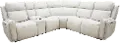 Stratus Ice White Leather-Match Power Reclining Sectional