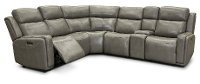 Gray Leather-Match 6 Piece Power Reclining Sectional Sofa - Stratus-2