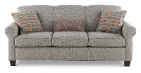 Brentwood Pepper Beige Queen Sofa Bed with Visco Memory Foam Mattress - Spencer