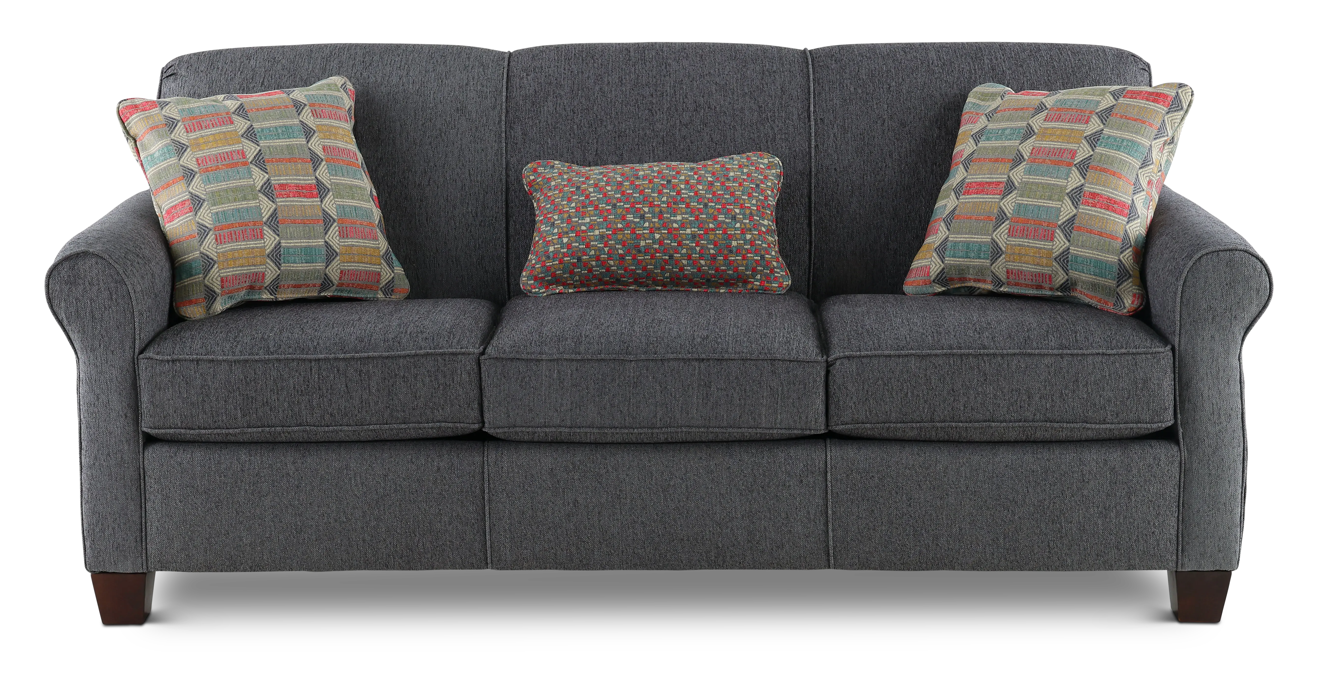 Spencer Griffin Denim Queen Sofa Bed with Visco Memory Foam Mattress-1