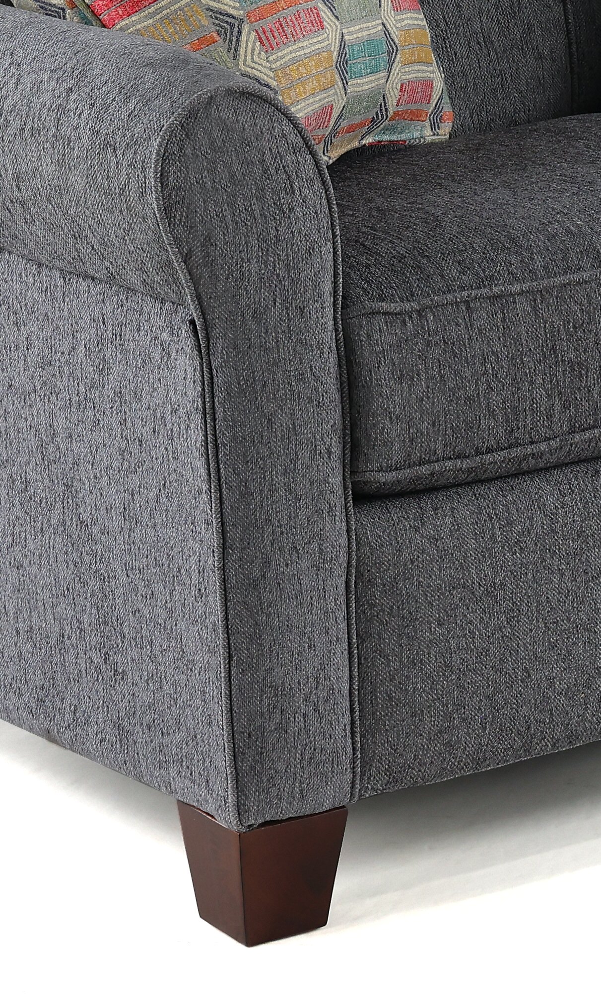 Spencer Pepper Gray Queen Sofa Bed with Visco Memory Foam Mattress-2