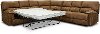 Mocha Brown 3 Piece Double Sofa Bed Sectional Sofa - Parker Valley