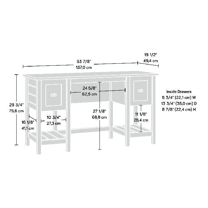 Cottage Road Antique White Home Office Desk-5