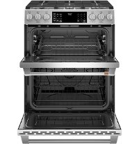 C2S950P2MS1 Cafe 30 Inch Dual Fuel Slide In Smart Range - Stainless Steel-2