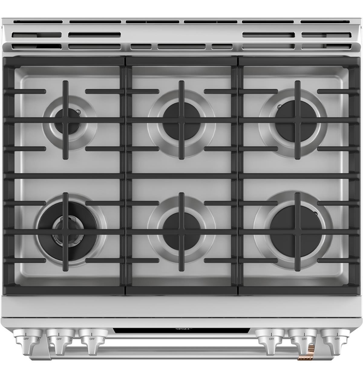 C2S950P2MS1 Cafe 30 Inch Dual Fuel Slide In Smart Range - Stainless Steel-3