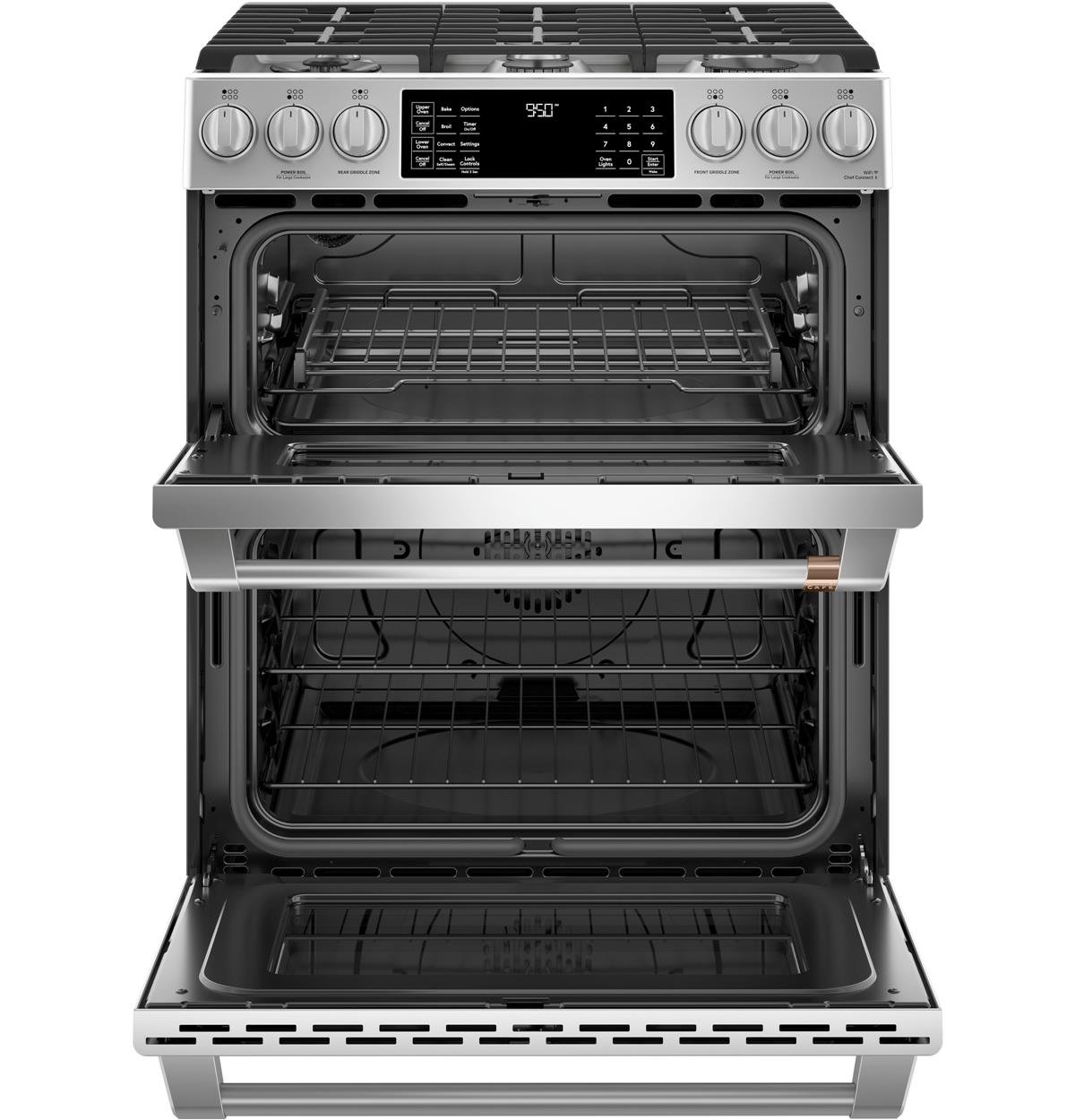 C2S950P2MS1 Cafe 30 Inch Dual Fuel Slide In Smart Range - Stainless Steel-6